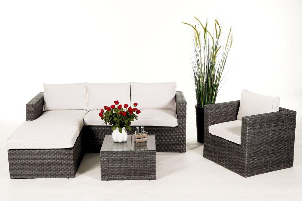 galicia rattan lounge polsterueberzug beige