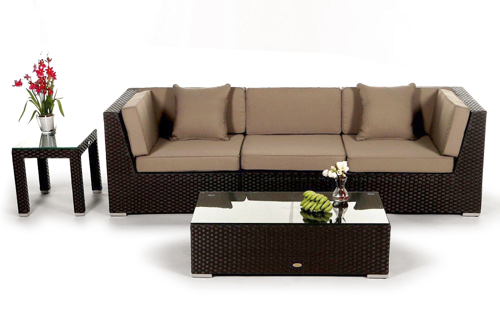 Überzug sandbraun für Las Lomas Rattan Gartenmöbel