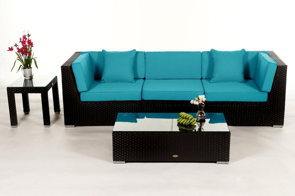 Überzug aqua für Las Lomas Rattan Gartenmöbel