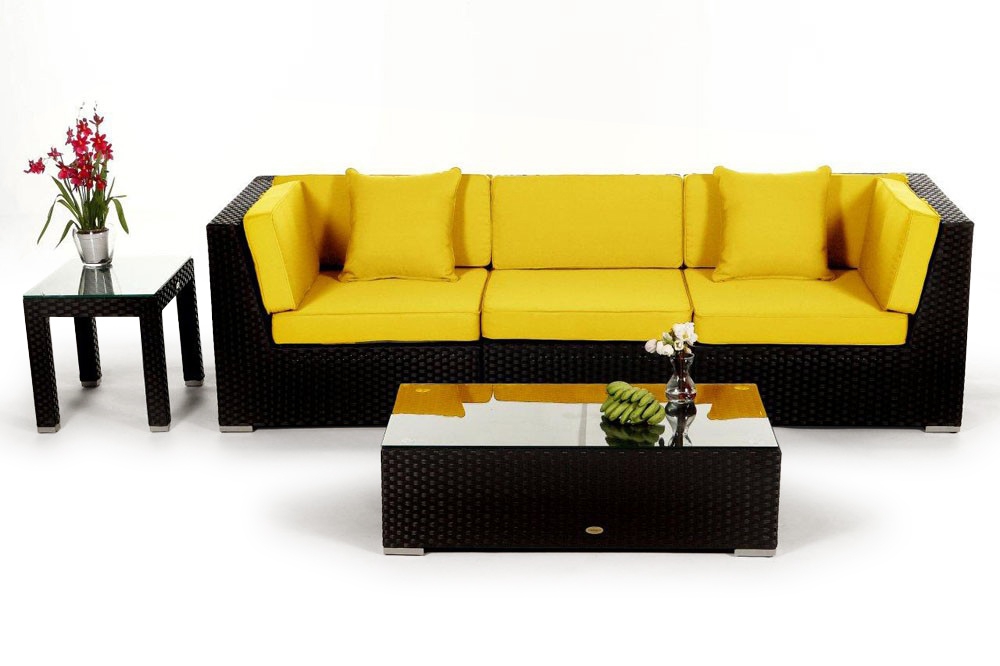 Überzug gelb für Las Lomas Rattan Gartenmöbel