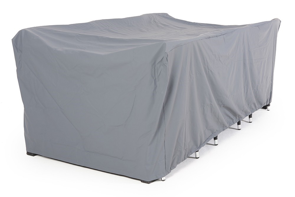 Regenschutz Rattan Gartentisch 220cm 6 Stühle
