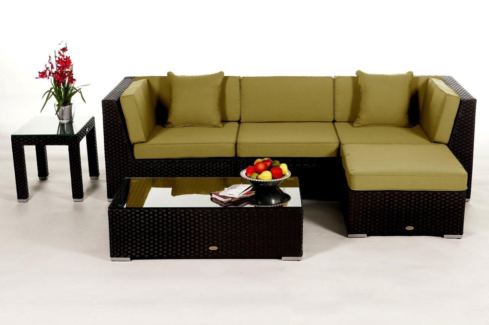 San Miguelito Ratta Lounge, Überzug Set lime