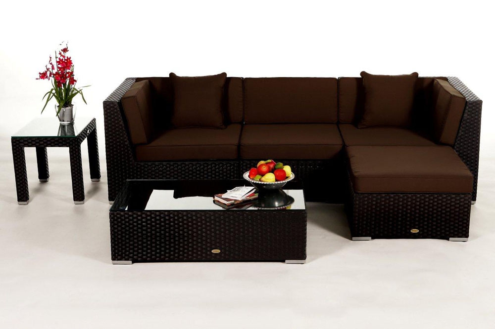 San Miguelito Ratta Lounge, Überzug Set brown