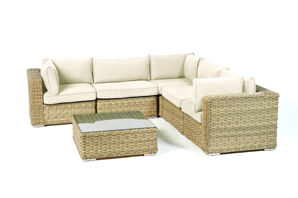 Polsterbezug für Rattan Lounge Square beige