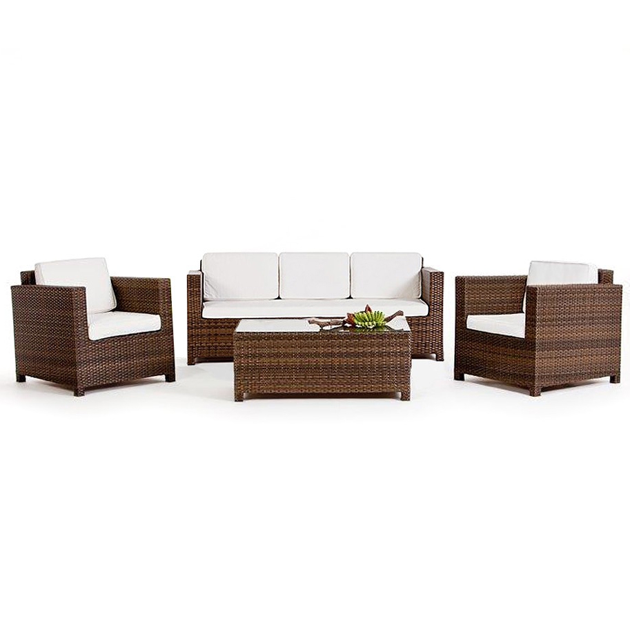 Rattan Lounge Summertime 3er braun