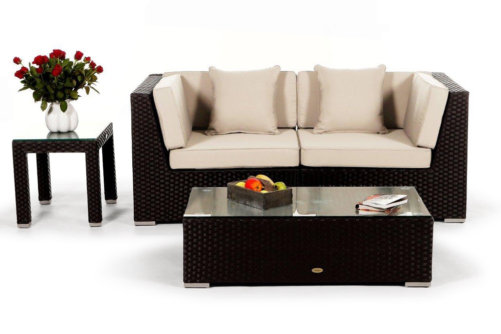 Rattan Lounge Colon Überzug beige