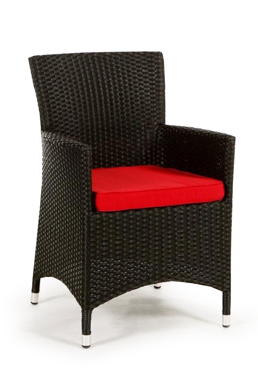 Rattan Stuhl Polsterbezug rot