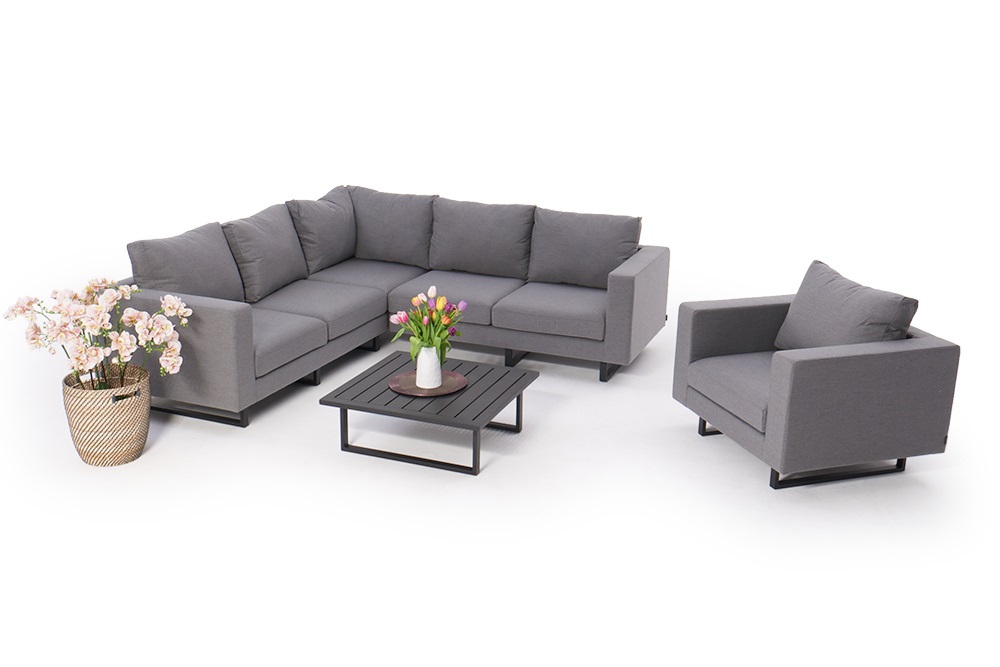 wetterfeste outdoor lounge für den garten yamenda grau