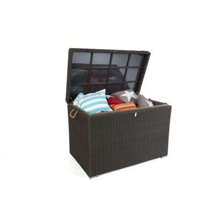 Rattan Kissentruhe Allegra braun