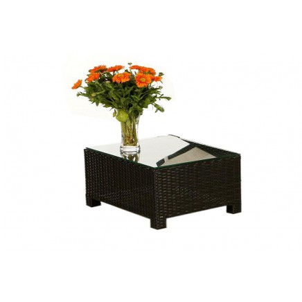 Rattan Liege Florentina Beistelltisch black