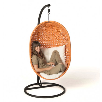 Rattan Hanging Chair orange