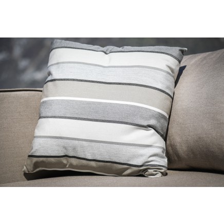Zierkissen Outdoor Stoff grau gestreift