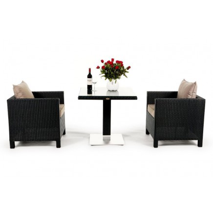 Rattan Dining Gartenmöbel Polsterbezug Cefilo sand brown