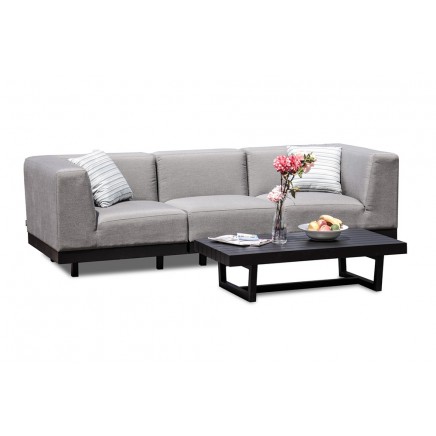 Gartenlounge mit Tisch Sansibar grau wetterfest