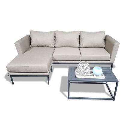 Bently rechts Gartenlounge Sunbrella Fabric Möbel sandbraun