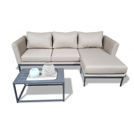 Bently links Sofa für draussen sandbraun