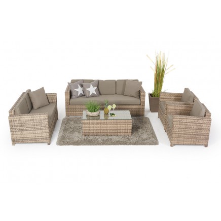 Momoko Rattan Lounge Gartenset natural