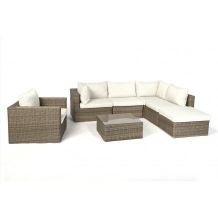 Rattan Lounge Polsterbezug Good Times XL beige