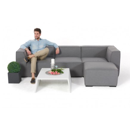 Xavier Gartenlounge Outdoorstoff grau