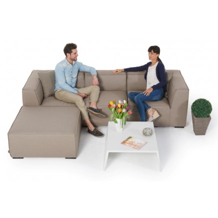 Mira Outdoorstoff Lounge sandbraun