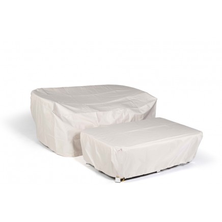 Rattan Sonnenliege Midnight Regenschutz Set