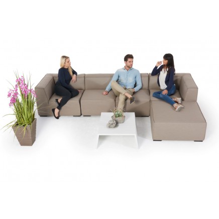 Leonora Allwetter Lounge Outdoor Lounge sandbraun