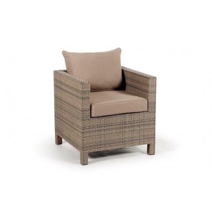 Rattan Lounge Sessel mit Armlehne Gaia sandstorm