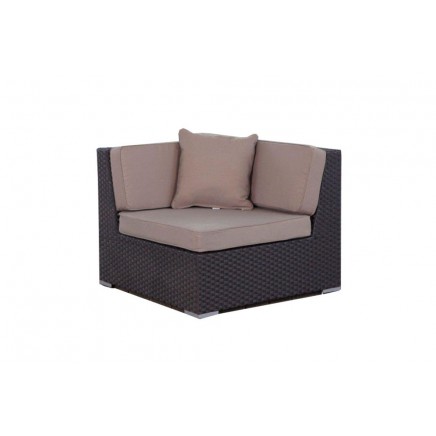 Gartenlounge Panama Eckteil braun