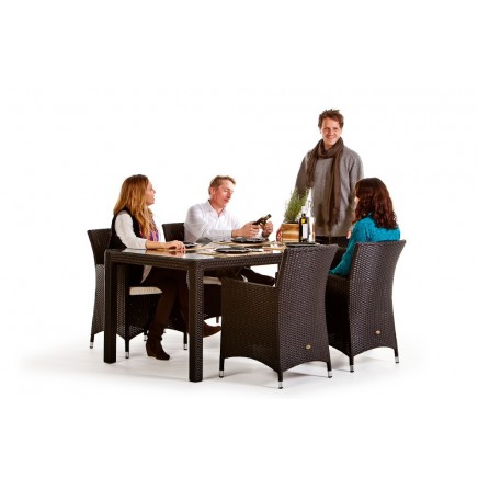 Rattan Gartenmöbel Toscana Dining dark brown