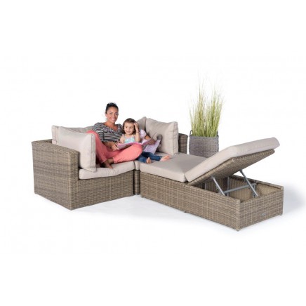 Santa Cruz Rattan Lounge Gartenmöbel natural round