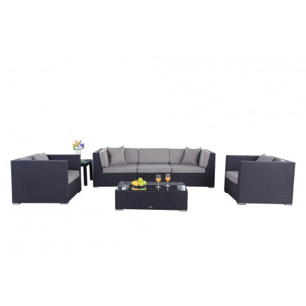 Bahama Rattan Lounge Polsterbezug sand brown