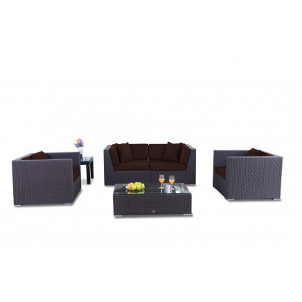Bao Rattan Lounge Polsterbezug braun