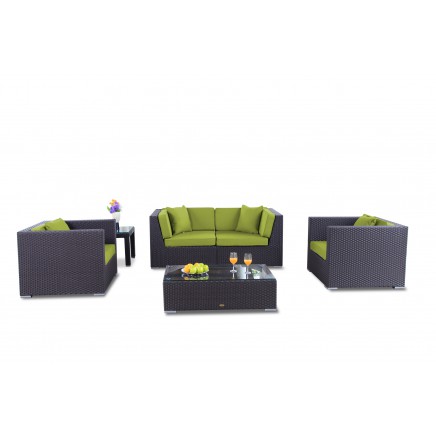 Bao Rattan Lounge Polsterbezug grün