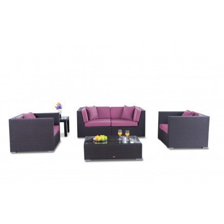 Bao Rattan Lounge Polsterbezug lila