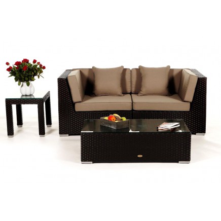 Colon Polyrattan Lounge in braun