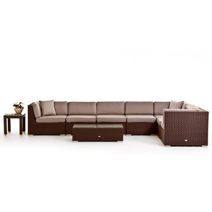 Panama Rattan Gartenmöbel Lounge braun