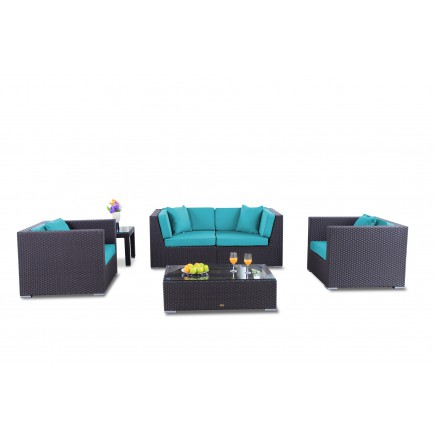 Bao Rattan Lounge Polsterbezug aqua