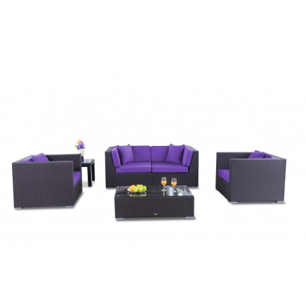 Bao Rattan Lounge Polsterbezug violett