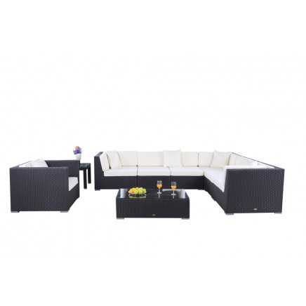 Mojo Rattan Lounge Polsterbezug beige