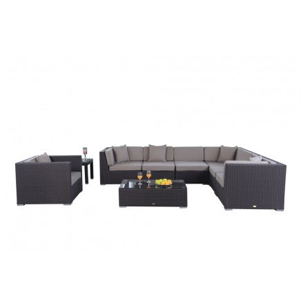 Mojo Rattan Lounge Polsterbezug sand brown