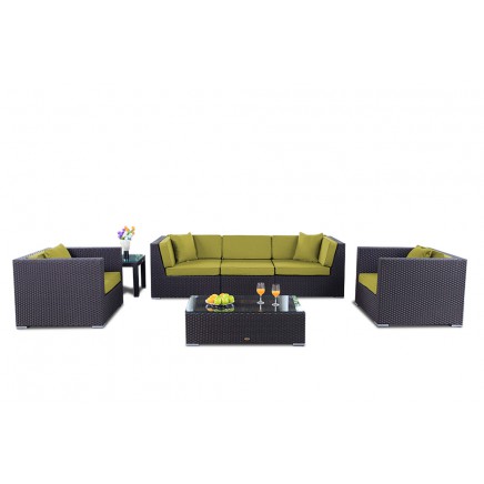 Bahama Rattan Lounge Polsterbezug lime