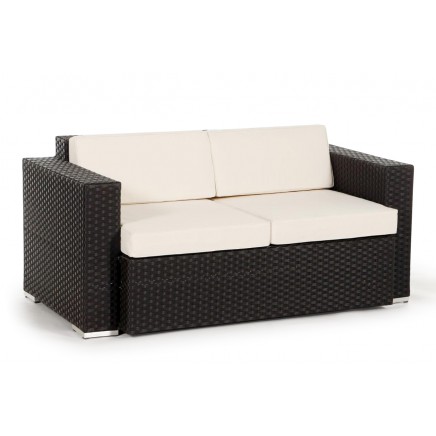 Rattan Lounge Casablanca 2er Sofa brown