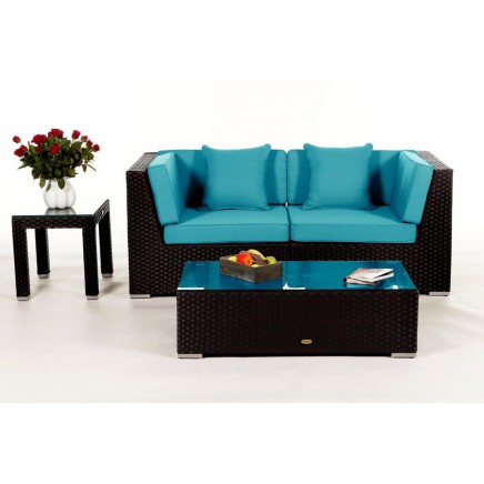 Polsterbezug Colon Rattan Lounge aqua