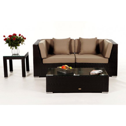 Polsterbezug Colon Rattan Lounge sand brown