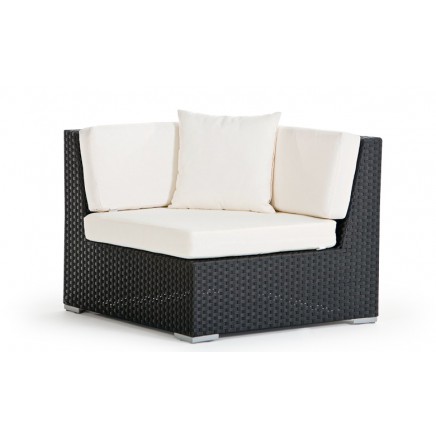 Gartenlounge Panama Eckteil schwarz