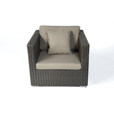 Rattan Lounge Allegra Chefsessel brown
