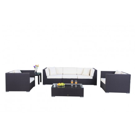 Bahama Rattan Lounge Polsterbezug beige