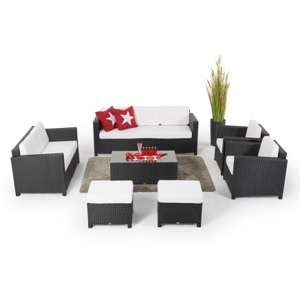 Momoko Special Gartenlounge Set schwarz
