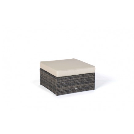 Santa Cruz Rattan Lounge Hocker mit Polster brown