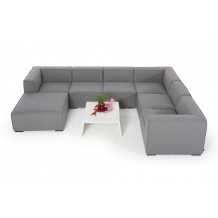 Cosima Outdoorstoff Lounge grau